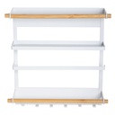Magnetisches Küchenregal Metall weiß 30x8x34 cm Wandhalterung – Galeriebild 5, Artikelnummer 18139
