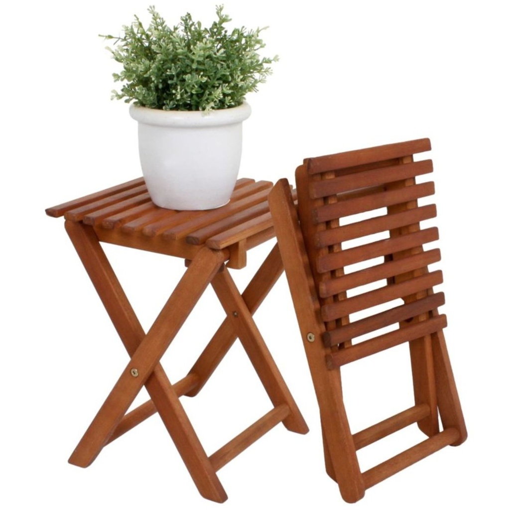 Klapphocker aus geöltem Holz belastbar bis 10 kg – Galeriebild 2, Artikelnummer 17518