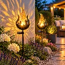 2er Solar Gartenstecker Set "Feuer" ca. 17 x 7 x 92 cm – Galeriebild 1, Artikelnummer 18509