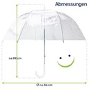 Stockschirm Regenschirm Regen- und Wetterschutz in transparent – Galeriebild 6, Artikelnummer 17312
