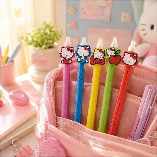 Radierbare Hello Kitty Stifte 5er Set sortiert 14,5 cm – Galeriebild 1, Artikelnummer 18409