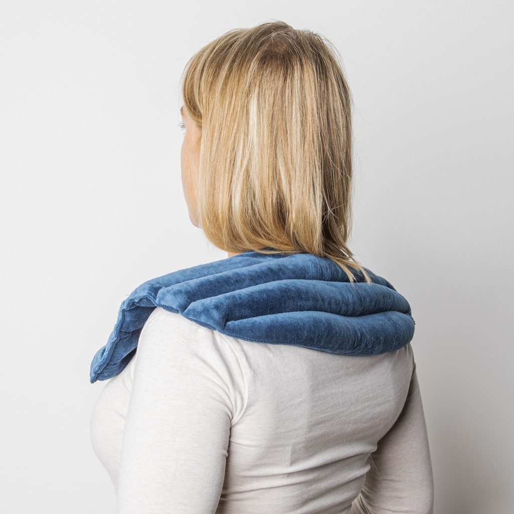 Wärmekissen Nacken Körnerkissen Nackenwärmekissen Mikrowelle Blau