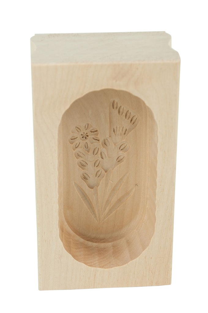 Butterform eckig mit Enzian aus Ahorn Holz Buttermodel – Galeriebild 1, Artikelnummer 1717