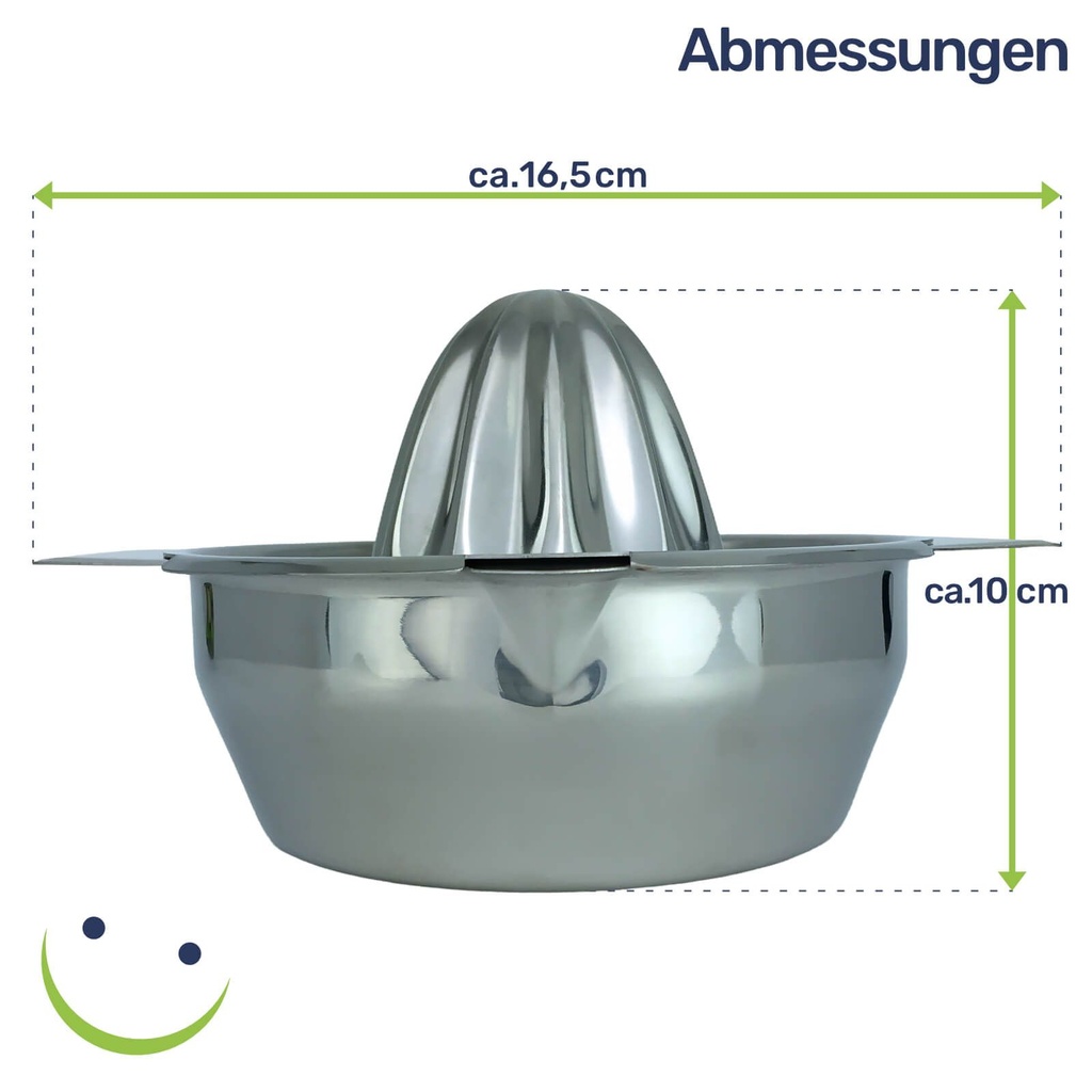 Robuste Edelstahl Orangen-Zitruspresse Zitronenpresse 350ml – Galeriebild 6, Artikelnummer 17265