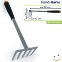 5-tlg. Gartenwerkzeug Set Harke Hacke Kralle Stahl – Galeriebild 4, Artikelnummer 17028