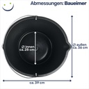 Baueimer 20L Betoneimer Ausguss – Galeriebild 5, Artikelnummer 17063