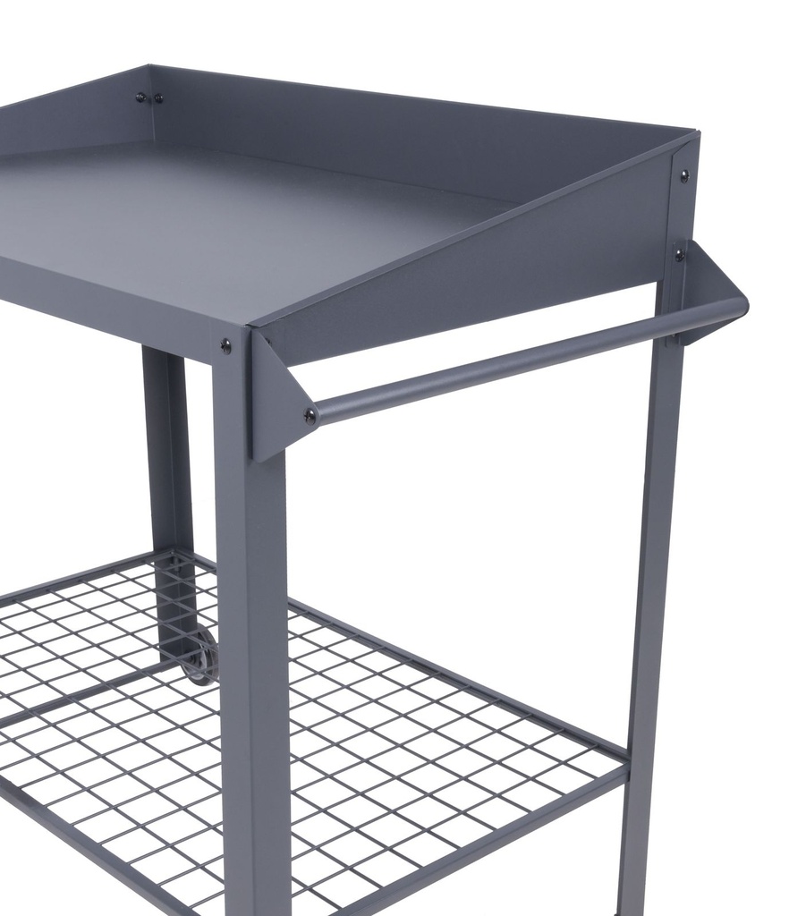 Mobiler Pflanztisch DIANA aus Stahl, rollbar und robust für den Garten – Galeriebild 4, Artikelnummer 17436