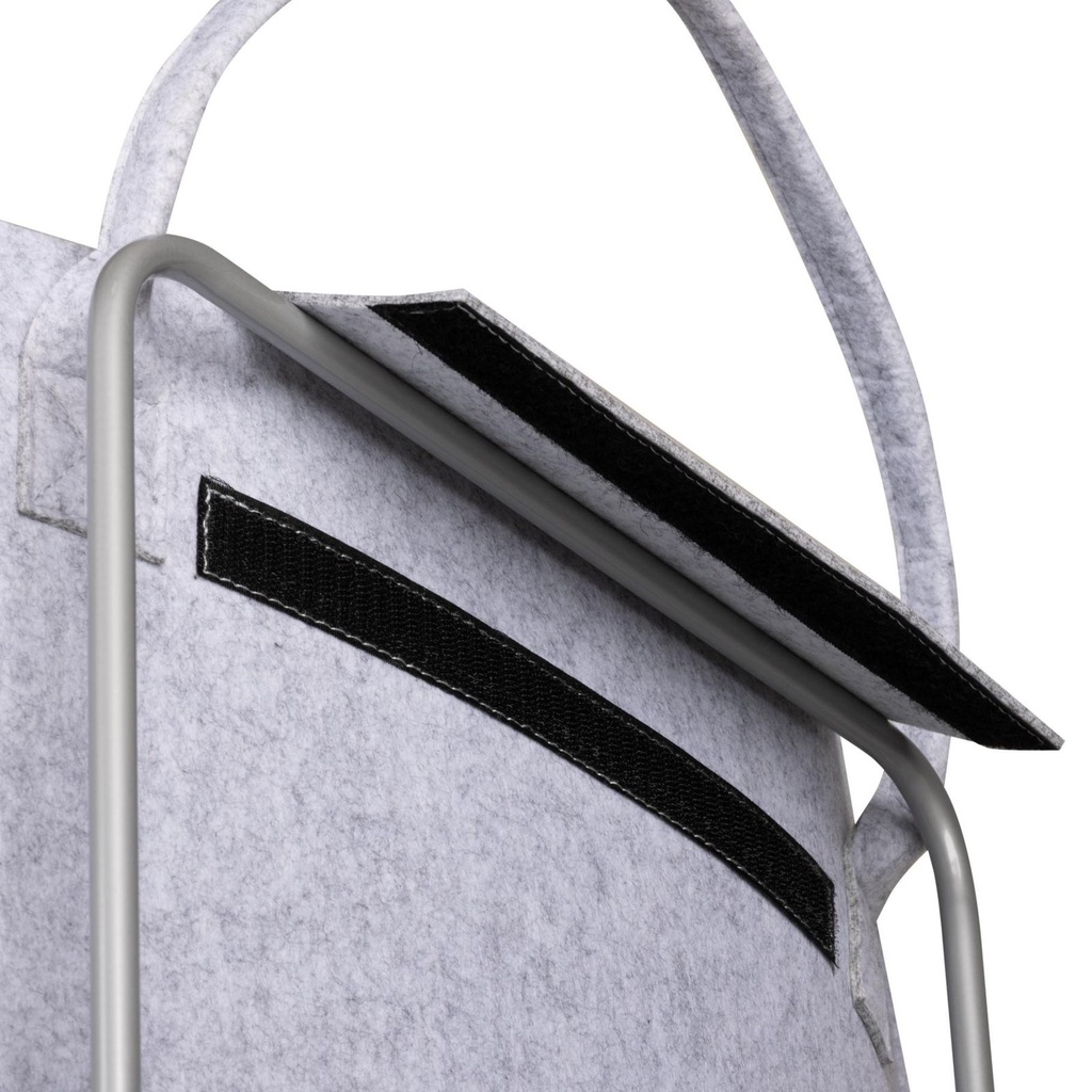 Zeitungsständer Filz mit Metallgestell grau Zeitungskorb 45x25x35cm – Galeriebild 3, Artikelnummer 18311