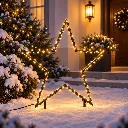 LED Gartenstecker Stern mit 150 warm weißen LEDs – Galeriebild 1, Artikelnummer 18518