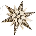 LED Weihnachtsstern Holz 6 warmweiße LEDs Batteriebetrieb Ø29 cm – Galeriebild 1, Artikelnummer 3100