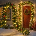 Weihnachtsgirlande Tannengirlande 5 m mit 36 Kugeln 80 warmweißen LEDs – Galeriebild 8, Artikelnummer 18339