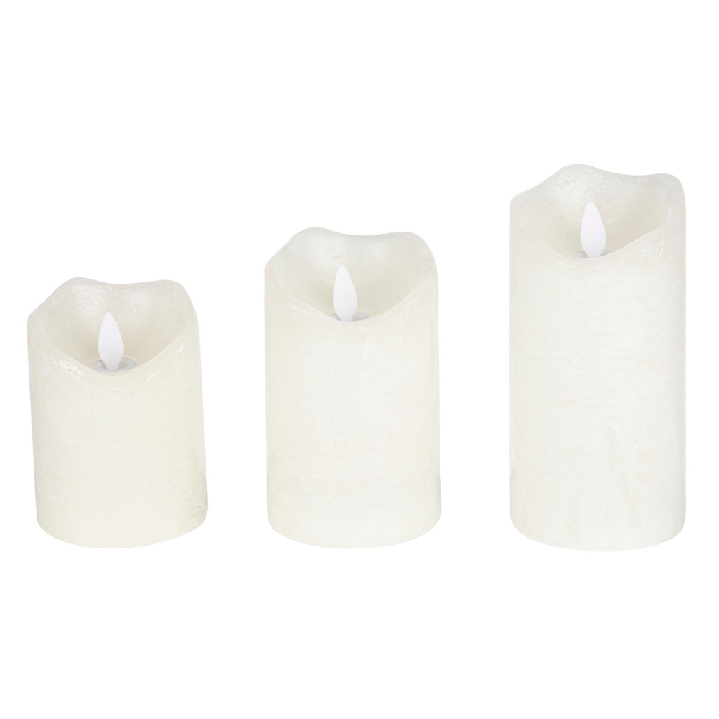 3er Set Flammenlose LED Kerzen ohne echte Flamme mit Timerfunktion – Galeriebild 3, Artikelnummer 15388