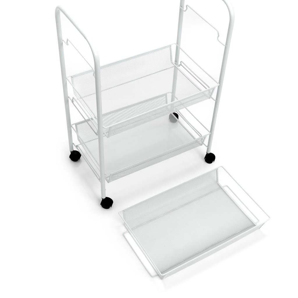 Zeller 3-Etagen Rollwagen Badwagen Allzweckwagen Metall ca. 43,5 x 26 x 62,5 cm – Galeriebild 2, Artikelnummer 15091