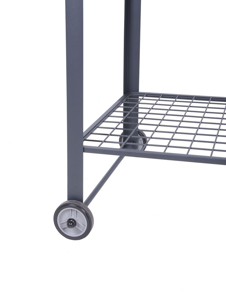 Mobiler Pflanztisch DIANA aus Stahl, rollbar und robust für den Garten – Galeriebild 3, Artikelnummer 17436