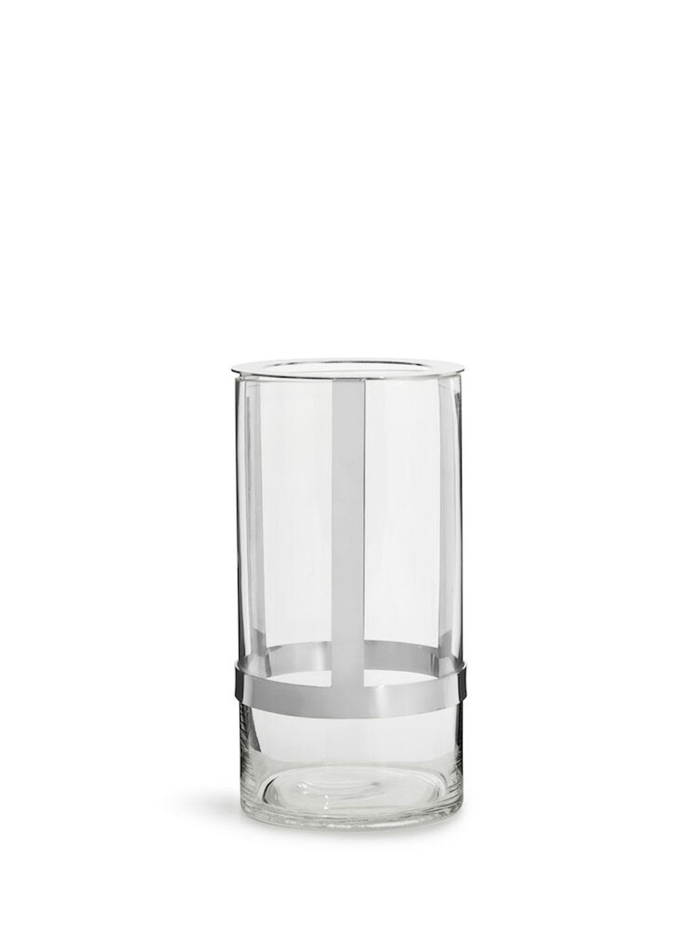 Höhenverstellbare Vase aus mundgeblasenem Glas mit Metallakzenten – Galeriebild 3, Artikelnummer 17544
