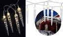 LED Eiszapfen Lichterkette warmweiß Innen/Außen – Galeriebild 1, Artikelnummer 7406
