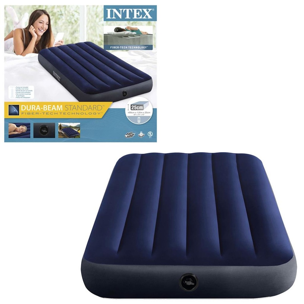 INTEX Luftmatratze Classic Downy 1-Personenbett Blau Luftbett Gästebett – Galeriebild 2, Artikelnummer 16344