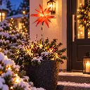 LED Gartenstecker PVC Stern, rot dia: 35 cm, Höhe: 90 cm – Galeriebild 1, Artikelnummer 18514