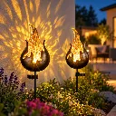 2er Solar Gartenstecker Set "Feuer" ca. 17 x 7 x 92 cm – Galeriebild 1, Artikelnummer 18509