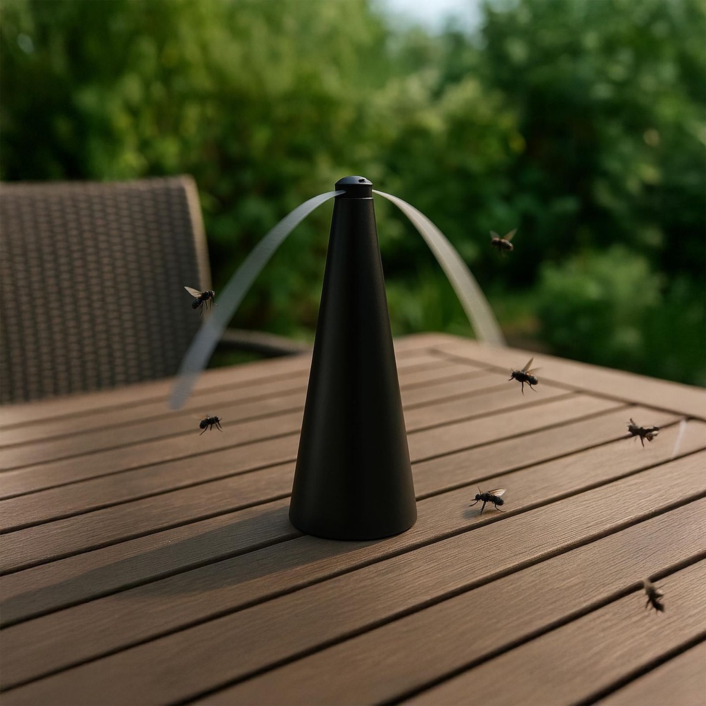 Insektenventilator 2‑Flügel schwarz geräuscharm, batteriebetrieben – Galeriebild 1, Artikelnummer 18144
