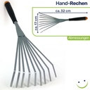 5-tlg. Gartenwerkzeug Set Harke Hacke Kralle Stahl – Galeriebild 3, Artikelnummer 17028