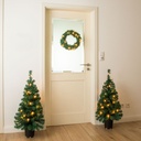2er LED Weihnachtsbaum & Kranz Set