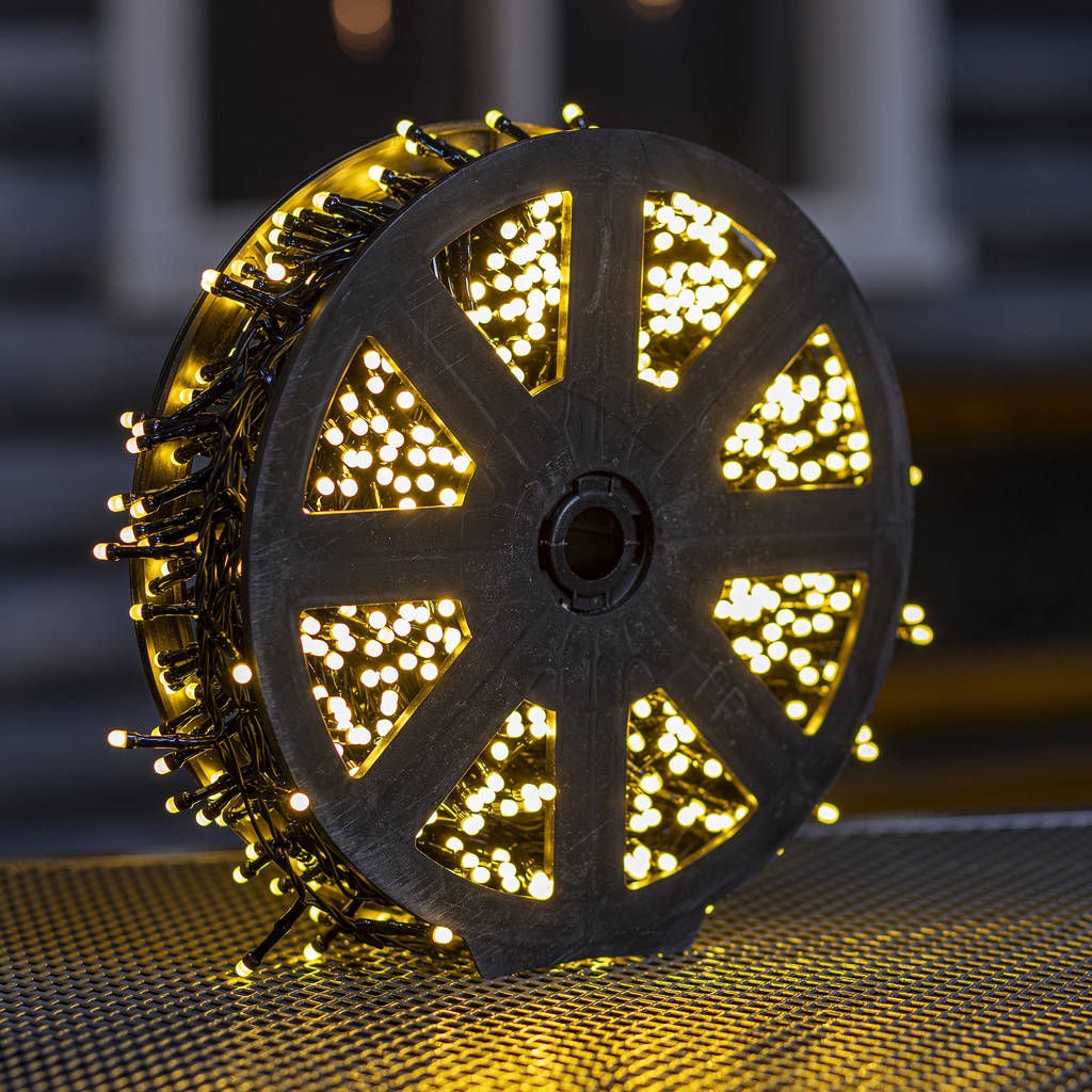 1000 LED Lichter auf Kunststoffrad für den Aussengebrauch, warmweiß, Artikelnummer 18520