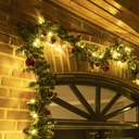 Weihnachtsgirlande Tannengirlande 5 m mit 36 Kugeln 80 warmweißen LEDs – Galeriebild 9, Artikelnummer 18339