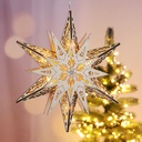 LED Weihnachtsstern Holz 6 warmweiße LEDs Batteriebetrieb Ø29 cm