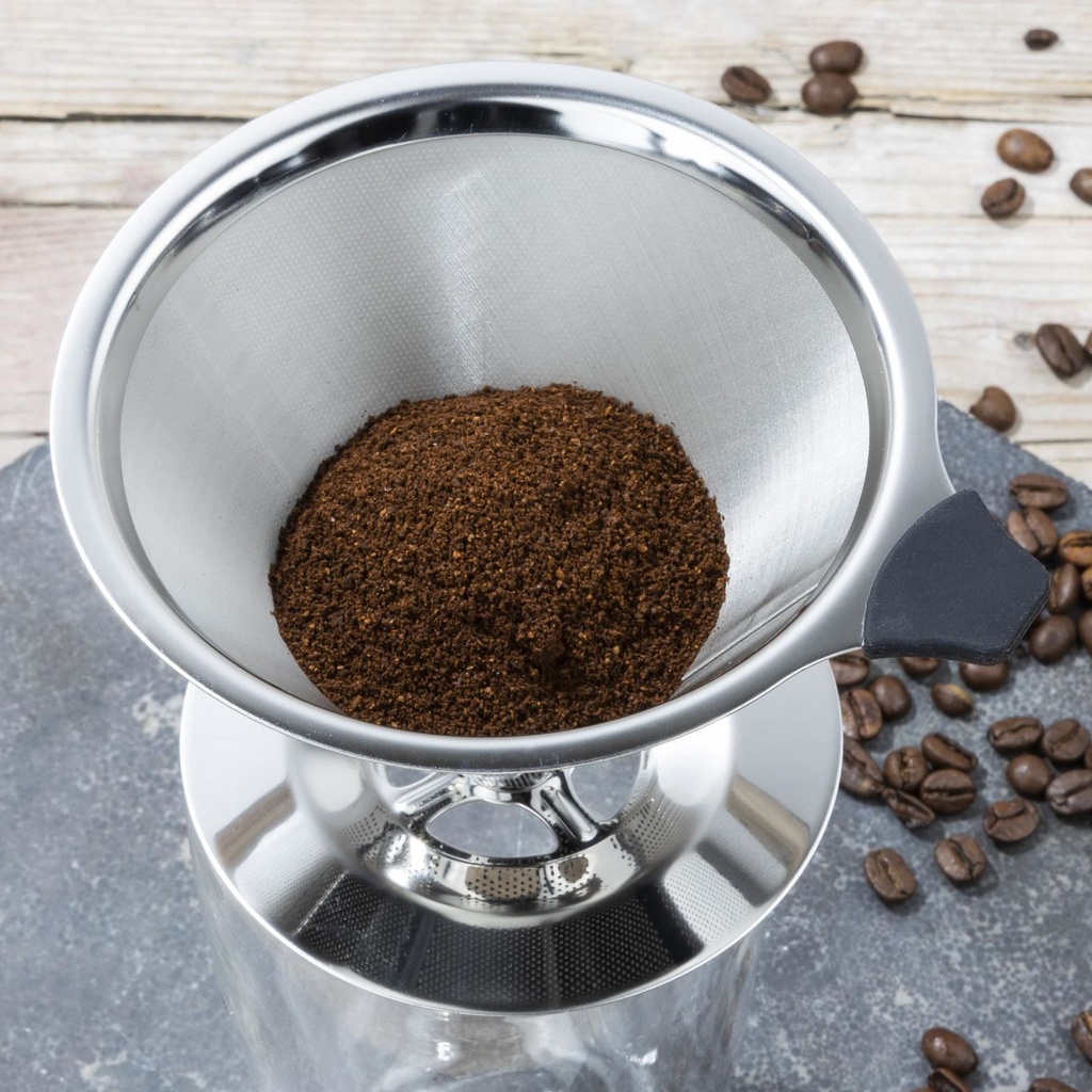 Hochwertiger Kaffeefilter aus Edelstahl für aromatischen Genuss – Galeriebild 2, Artikelnummer 17901