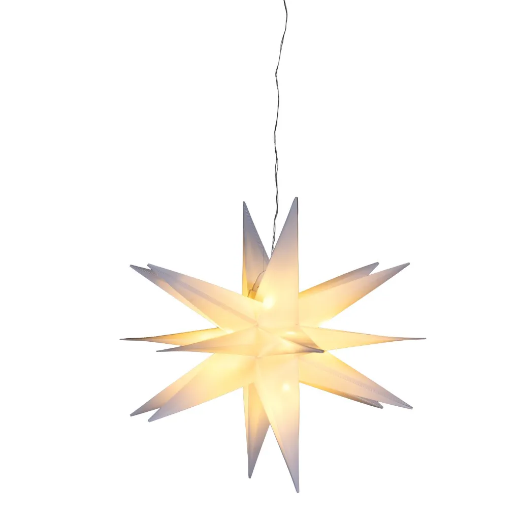 LED Weihnachtsstern weiß - für den Außengebrauch, ca. Ø 56 cm – Galeriebild 1, Artikelnummer 18507