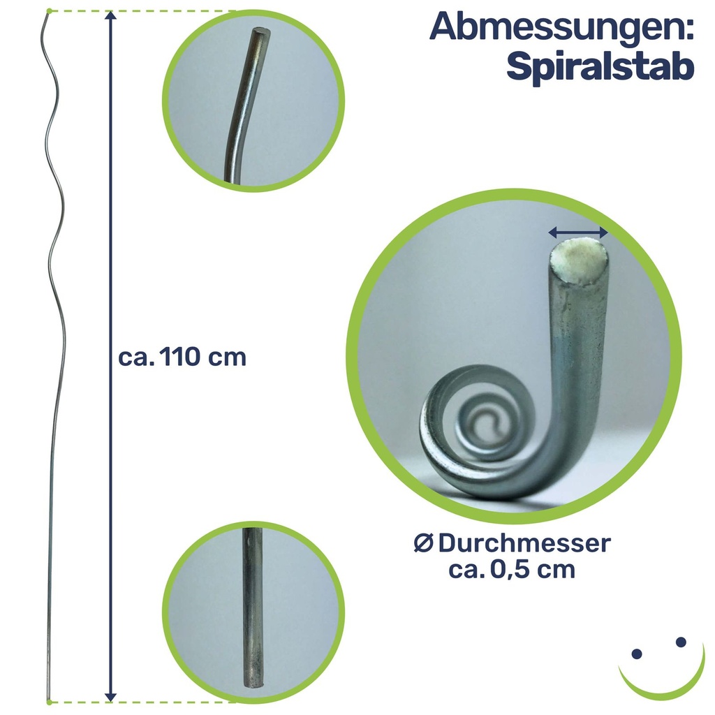 Tomatenspiralstäbe Rankhilfe Pflanzstab Rankstäbe 110 cm – Galeriebild 5, Artikelnummer 17022