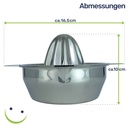 Robuste Edelstahl Orangen-Zitruspresse Zitronenpresse 350ml – Galeriebild 6, Artikelnummer 17265
