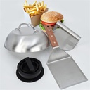 Smash-Burger Maker Set 4-teilig mit Haube, Pressen und BBQ-Wender – Galeriebild 3, Artikelnummer 17930