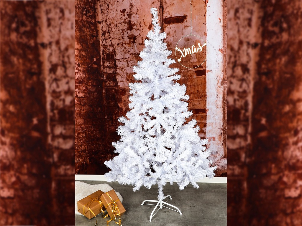 Weißer Weihnachtsbaum 180 cm künstlicher Tannenbaum 600 Zweigen – Galeriebild 5, Artikelnummer 3304