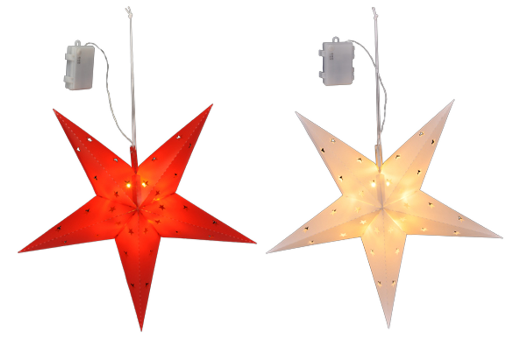 LED Weihnachtsstern mit Auto-Timer Adventsstern Leuchtstern Dekostern Stern Fensterdekoration – Galeriebild 5
