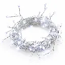 100 LED Cluster Lichterkette Draht Silber Weiß – Galeriebild 1, Artikelnummer 8503
