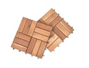 Bodenfliesen Set 11 Stück Akazie geölt 1 m² Klicksystem – Galeriebild 2, Artikelnummer 17480