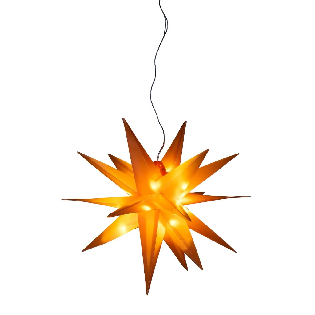 LED Weihnachtsstern orange, für d. Außengebrauch, ca. Ø 56 cm – Galeriebild 1, Artikelnummer 18505