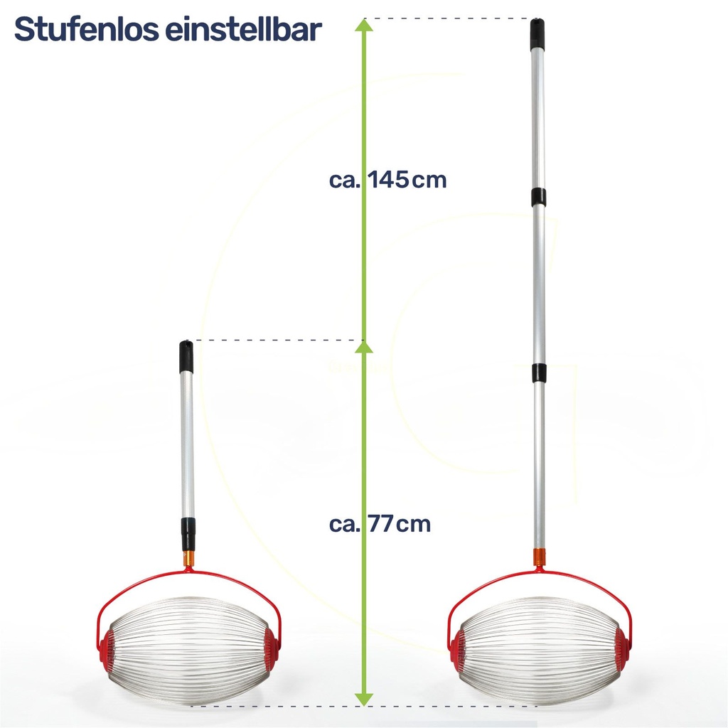 Rollsammler mit Teleskopstiel ausziehbar 52–120 cm Obst Nuss Sammler – Galeriebild 9, Artikelnummer 18150
