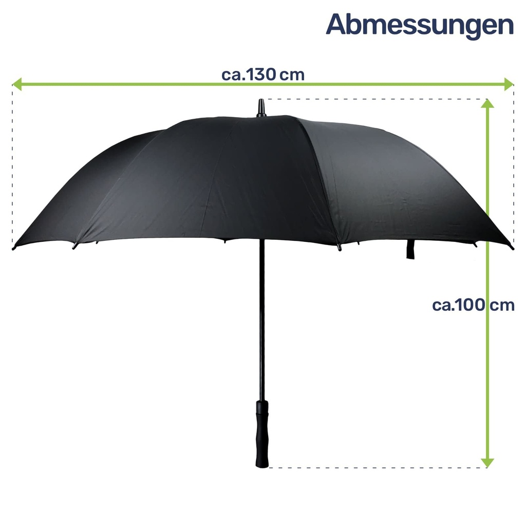 Großer Golfschirm Regenschirm Stockschirm  Automatik XXL 132 cm – Galeriebild 12, Artikelnummer 2293