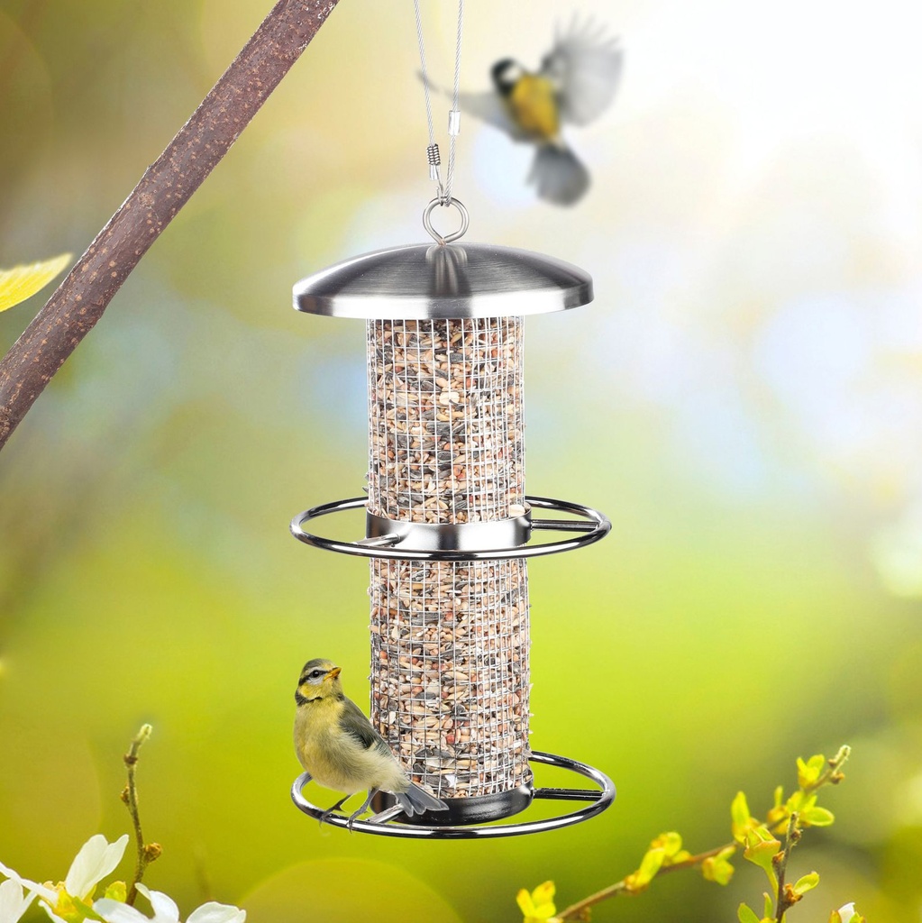 Edelstahl Vogelfutterstation wetterbeständig Vogel Futterstation – Galeriebild 1, Artikelnummer 1441