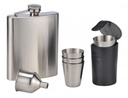 7-tlg. Edelstahl Flachmann Set Taschenflasche Schnapsflasche Becher Tasche 210ml – Galeriebild 1, Artikelnummer 1383