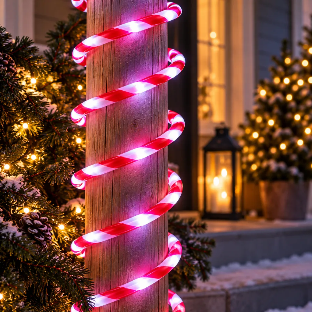 LED Lichterschlauch 6m, flexibel formbar rot / weiss – Galeriebild 1, Artikelnummer 18519