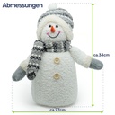 Deko Schneemann LED Weihnachten Figur – Galeriebild 4, Artikelnummer 3132