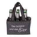 Flaschentasche Filz 6 Fächer Der Schöne und das Bier Tragetasche – Galeriebild 2, Artikelnummer 18097