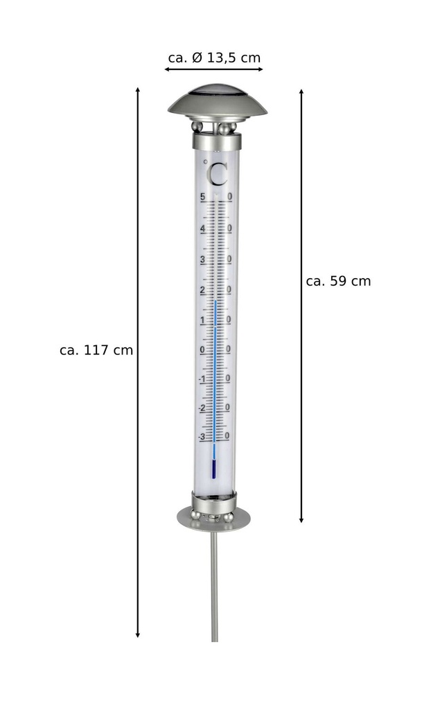 LED Solar Thermometer beleuchtet Solarthermometer – Galeriebild 4, Artikelnummer 3167