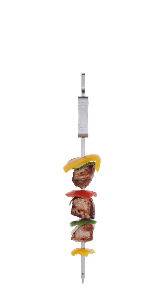 4er Set Grillspieße mit Abstreifer 35 cm Schaschlikspieß Edelstahl – Galeriebild 3, Artikelnummer 15530