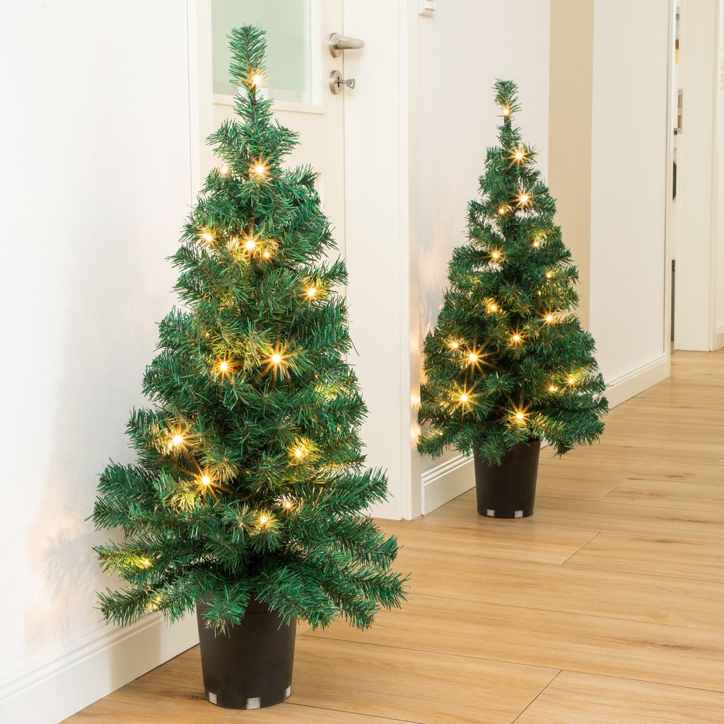 2er LED Weihnachtsbaum & Kranz Set – Galeriebild 2, Artikelnummer 15965