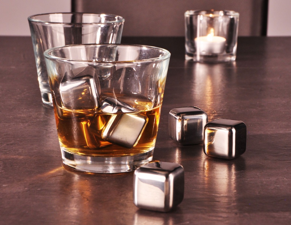 Edelstahl Whisky Kühlsteine Set – Galeriebild 1, Artikelnummer 14264